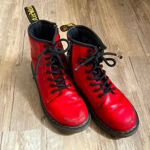 Red Combat Boots | Size 13 | Dr. Martens